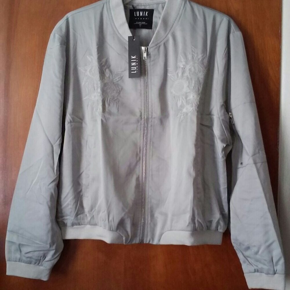 Lunik Silver Lightweight Lined Jacket L
